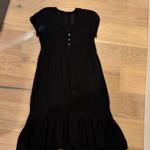 Rails Black Midi Dress